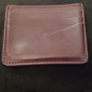 Cuyana Soft leather Burgundy oxblood card wallet